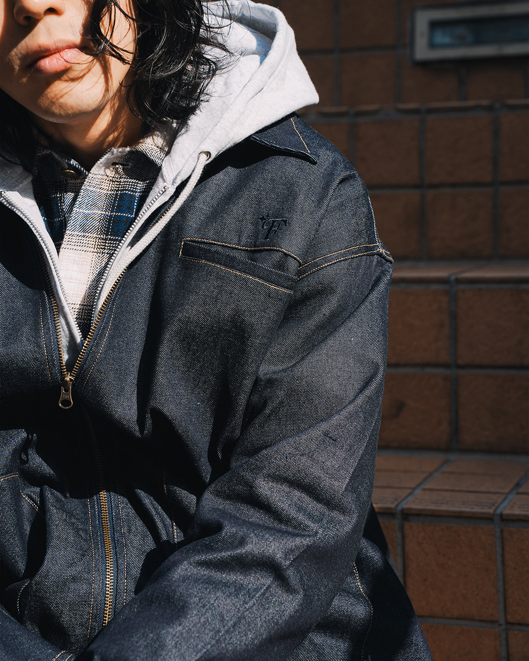 Vain Zip Shirt "denim"